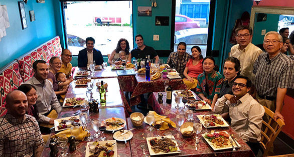 image of fellows at graduation dinner