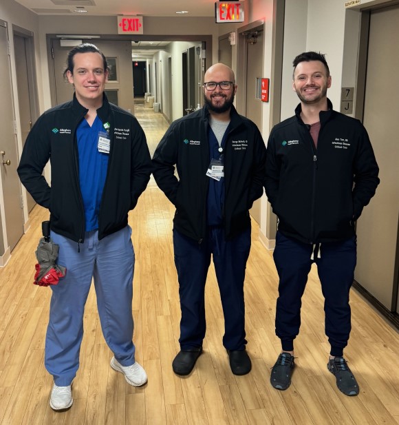 Group photo of fellows in the MICU