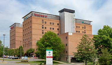 A view of Forbes Hospital, part of the Allegheny Health Network, located in eastern Pittsburgh.