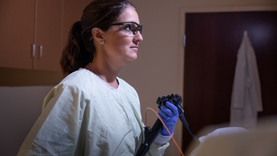 image of an AHN Gastroenterologist performing a test